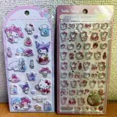 ボンボンドロップシール　ミニ　ハローキティ　ピンク　ジュエルマシュマロステッカー