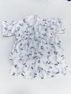 トンボ柄 甚平 サイズ80cm 綿100%