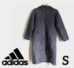 極美品】adidas ナイロンジャケット 中綿コートAライン　ネイビー　Sサイズ