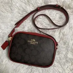 未使用級　現行　コーチ　ショルダーバッグ　ジェイミー カメラバッグ シグネチャー