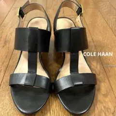 【美品】COLE HAAN コールハーン 黒アンクルストラップサンダル 6Bのサムネイル
