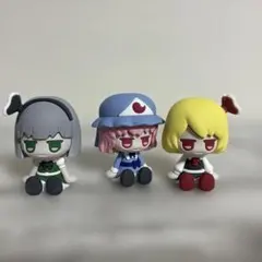 東方Project ラバーフィギュア　じとっと　妖夢　幽々子　ルーミア