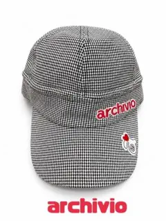 ARCHIVIO アルチビオ 2way キャップ 千鳥柄 ブラック系 [2…