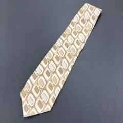 GUCCI ネクタイ 総柄 ベージュ系 シルク100% イタリア製