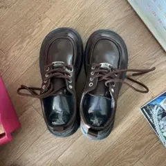 未使用品　ブラウン 厚底カジュアルシューズ