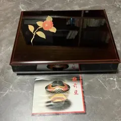 伝統工芸 越前漆器 文箱【天然木 本漆手塗】本金手描き蒔絵 椿 文庫箱 伝統工芸 越前漆器 文箱【天然木 本漆手塗】本金手描き蒔絵 椿 文庫箱