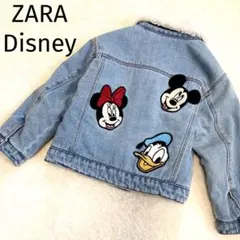 ZARAディズニー　ミッキー ミニー ドナルド 刺繍デニムジャケット 100cm