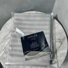 ファスナー式枕カバー　グレー　ストライプ　綿