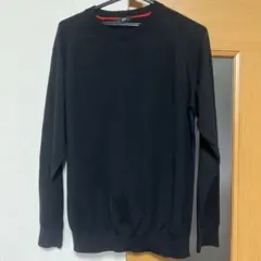 23K HOMME ブラック クルーネックニット