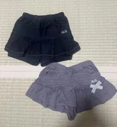 【美品】BeBe フリル付きショートパンツ・スカート 2点セット