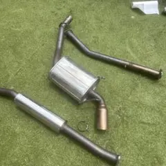 と*ん様 FGKフジツボフルエキ3ピース ステンレスマフラーL900S ジーノL