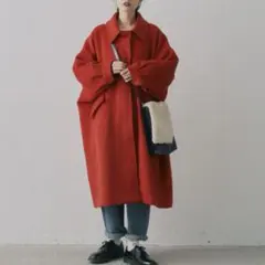 最終価格❣️manana suerte ウールステンカラーコート レアレッド