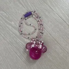 ミッキー型グリッターネックレス