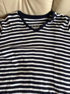 J.FERRY ボーダー柄 Vネック Tシャツ