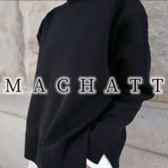 3美品　MACHATT　マチャット　ダブルフェイス　ニット　黒　ウォッシャブル