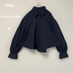 【美品】ADAM ET ROPE' フレアージップアップシャツ 長袖　短丈　Fのサムネイル