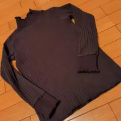 ピュアルセシン コットンリブメロー ハイネック プルオーバー