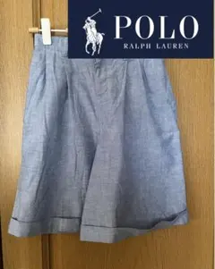 Polo Ralph Lauren ホワイトハーフパンツ　キッズ　ライトブルー