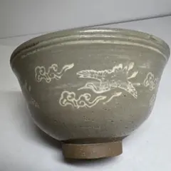 高麗青磁　白泥茶碗　幅約14.5㎝　東S8-1012③