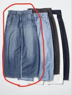 UNIQLO ユニクロ バギーカーブジーンズ サイズ25 カラー67BLUE