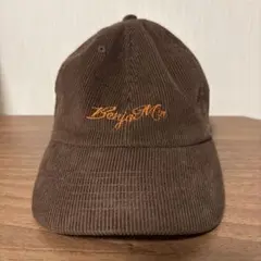 Benjamin miyu ロゴコーデュロイキャップ ブラウン