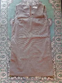 古着 ワンピース チェックジャンパースカート 千鳥格子 レトロ