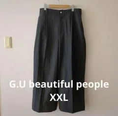 GU×beautiful people タックワイドパンツ　XXL グレー