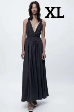 ZARAロング ナイロン ワンピース　XL