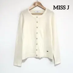 MISS J ミスジェイ ニットカーディガン 花柄ボタン Mのサムネイル