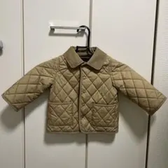 ベージュ キルティング アウター 2ポケット