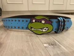 タートルズ ベルト 水色 スタッズ付き　y2k opium 99cm