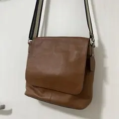 ダンヒル ショルダーバッグ フラップ クロスボディ A4 レザー ブラウン