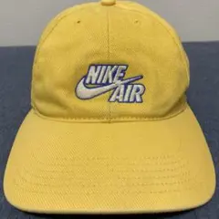 90s Nike AIR イエロー　刺繍ロゴ　キャップ