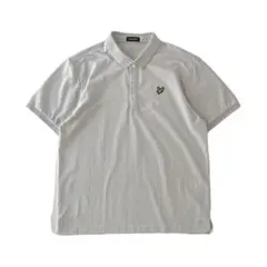 LYLE＆SCOTT　デザインポロシャツ　刺繍ロゴ　ワンポイント　ストライプ