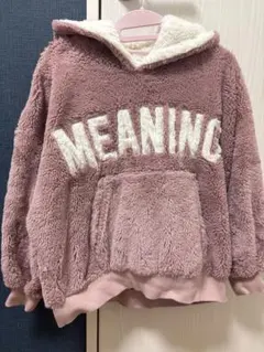 匿名配送 PINK-latte ボア フリースパーカー ピンク 140cm