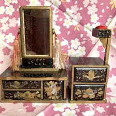 雛道具　鏡台とお針箱のセット