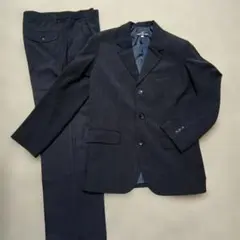 古着 160cm スーツ セットアップ ネイビー ストライプ
