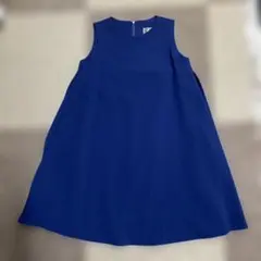 アバハウス☆ノースリーブひざ丈ワンピース 青