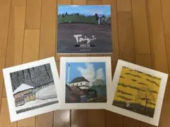 原田泰治美術館★画集★ふるさと四季の詩　原田泰治の世界　複製画3枚付きのサムネイル