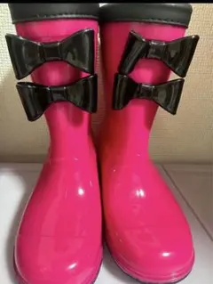 新品レア！Jennii☆レインシューズ16cm完売通園通学ピンク長靴リボン