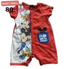 子供服 キッズ ベビーBABY DOLL ミッキー・ミニーロンパース 80
