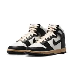 W NIKE DUNK HIGH SE black sail white 黒白