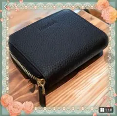 【新品未使用】レディース　本革　ミニ財布　カードケース　コインスルー