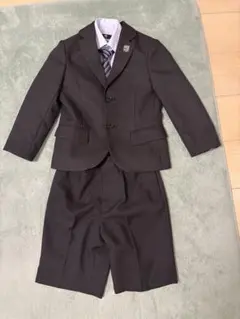 子ども　スーツ上下セット　ストライプ スーツ 110cm ネクタイ付き