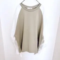 【シューラルー】 異素材ドッキングカットソー ブラウス　Fサイズ 【K46】のサムネイル