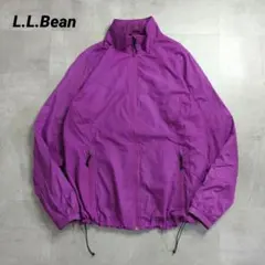 L.L.BeanナイロンジャケットSパープル ドローコード短丈ユニセックス古着