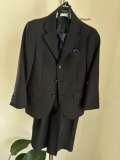 OLIVER HOUSE 黒 ストライプ スーツ 120cm