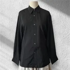 CARVEN 黒 シャツ 上質素材 パリブランド フレンチモード トラッド 美品のサムネイル