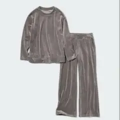 【美品】ユニクロ ウルトラストレッチスムースセットLサイズ　ブラウン