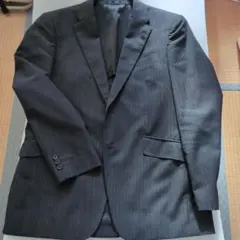 ダークグレー ストライプ ビジネスジャケット サイズLぐらい